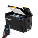 BougeRV CRX3 22L Car Fridge 12V Compressor Fridge Freezer with App Control -22℃ to 20℃ 35dB Portable Car Refrigerator 12/24V DC 230V AC for Camping Outdoor Travel Campervan RV Boat Home (2026 New)