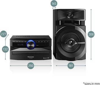 Panasonic Mini Hi-Fi System – SC-UX100E-K, Powerful Audio