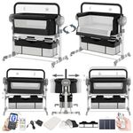 Doraystar Electric Bluetooth Smart Next to Me Crib, Foldable Convertible Baby Bedside Crib, Co-Sleeping Bassinet, Infant Bedside Sleeper Cradle with Music, Remote and 5 Swaying Gears (608 Black)