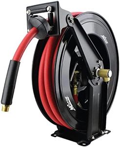 Milton Industries 2780-50D-Steel Dual Arm Auto-Retractable Air Hose Reel, 1/2" x 50 ft. Rubber Hose-300 Max PSI