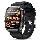 EarlySincere Smart Watch, 1.96’‘ HD Full Touch Screen Bluetooth Call Outdoor Sports Watches with Waterproof Dust-Proof, Activity Fitness Tracker Blood Oxygen Sleep Monitor Pedometer for iOS Android