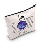 LEVLO 12 Constellation Travel Toiletry Bags 12 Zodiac Cosmetic Makeup Bag Christmas Mother's Day Birthday Gifts, Leo