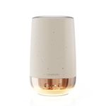 GoodMelts Speckled White Aura Electric Wax Warmer | Scented Wax Melt Burner for Home Fragrance (600 Sq Ft Coverage) | Auto-Off Timer, Handmade Ceramic Body, 3 Ambient Light Settings | Safe, Smoke-Free