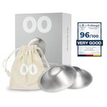 Silver Nipple Shields for Breastfeeding by Love Noobs, 925 Carat Silver Nursing Cups With Cotton Carry Pouch, Reg, Soothes and Protects Nipples, Breastfeeding Essentials, Silver Nipple Covers