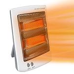 SONBION Infrared Heater, Electric Heater with Two Heat Settings, Portable Halogen Heater for Office Home Garage, 800W Desk Heater with Foldable Holder, Overheat and Tip Over Protection