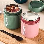 2Pcs Thermal Insulated Food Jar wit