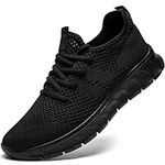 Mens Running Trainers Gym Tennis Slip on Walking Shoes Casual Fashion Sneakers Black Size 9