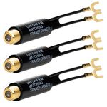 Matching Transformer, Ancable 3-Pack Gold Plated - 75 Ohm to 300 Ohm Adapter - UHF/VHF/FM Balun Transformer - Antenne Transformer Converter Adapters with F Female Jack for TV, Radio, Coax Antenna