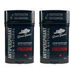 Green Beaver All Natural Dual Action Moisture absorbing Body Deodorant, Paraben & Aluminum-Free Vegan Antiperspirant For Normal & Sensitive Skin, Freedom, 2-pack