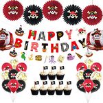 JeVenis 40 PCS Pirate Birthday Decoration Pirate Party Decoration Pirate Ship Balloons for Pirate Ship Theme Party