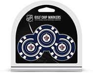 Team Golf NHL Winnipeg Jets 3 Pack Golf Chip Ball Markers, Poker Chip Size with Pop Out Smaller Double-Sided Enamel Markers