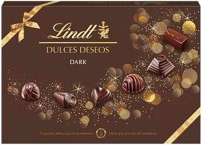 Lindt DULCES DESEOS DARK, caja de bombones surtidos de Chocolate Negro de distintas intensidades, para compartir tus mejores deseos, 337g