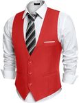 COOFANDY Mens Formal Suit Vest Slim Fit Wedding Party Dinner Prom Tuxedo Vest