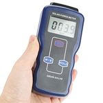 Solar Power Meter SM206 Digital Solar Power Meter Sunlight Meter Sun Light Radiation Measuring for Radiations Measuring Testing Instrument Solar Power Radiation Meter W/m²&Btu Two Units