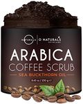 O Naturals Dead Sea Salt + Arabica Coffee Exfoliating Scrub - Natural & Organic Body Scrub Exfoliator, Face Scrub & Foot Scrub - 100% Vegan Hydrating & Cleansing Body Exfoliator/Face Exfoliator