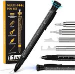 Gifts for Men, 12 in 1 Multitool Pen with Stress Relief Accessory, Flashlight Pen Bottle/Box Opener Hook Remover Lightweight Wrench, Cool Gadgets Tools for Dad, Husband, Grandpa, Unique Birthday Gifts