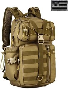 ArcEnCiel Hydration Pack Motorcycle Backpack Tactical Military Bag Army Assault Rucksacks for Outdoor Hiking Camping Trekking Hunting with Patch (Coyote Brown)