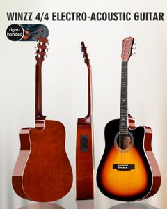 Winzz 41-Inch Electro-Acoustic Guitar – Sunburst Finish