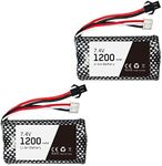 VOLANTEXRC RACENT RC Car Battery 2pcs 7.4V 1200mAh Lilon Battery for RC Drift Car 78504-2 78504-2G 78504-3