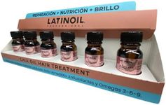 LATINOIL - Chia Oil Hair Treatment, Oil for Hair Frizz and Dryness, Hair Oil Treatment with Chia Seed Oil, Amino acids, Omegas, and Hyaluronic Acid, 12 ml Hair Oil, 6-Pack