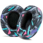 WC Wicked Cushions Extra Thick Earpads for Skullcandy Crusher/Evo/Hesh 3 Headphones & More | Improved Durability & Thickness for Improved Comfort and Noise Isolation | 90's Black