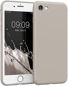 kwmobile Case Compatible with Apple iPhone SE (2022) / iPhone SE (2020) / iPhone 8 / iPhone 7 Case - Protective Slim TPU Phone Cover - Soft Matte Finish - Beige Matte