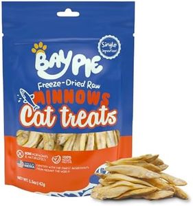 BAYPIE Freeze Dried Minnows for Cats,100% Natural Premium Cat Treats,1 Ingredient, Human Grade Pet Food,Also Great for Dog Treats,1.5 oz