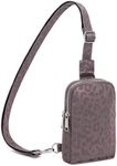 INICAT Nylon Small Crossbody Bags for Women 1L Sling Bag for Men Shoulder Bag Fanny Pack Travel Essentials(Leopard Grey)