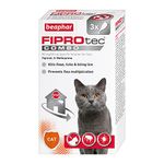 Beaphar New Fiprotec Combo Cat Pipette, No Scent, Clear, 3 pipette