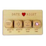 exciting Lives Date Night Wooden Dice Set - Gift for Anniversary, Honeymoon, Date Night, Valentine's Day, Wedding Night, Gift for Husband, Wife, Girlfriend, Boyfriend, Newly Weds