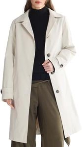 Orolay Women's Single Breasted Trench Coat Mid Long Classic Lapel Windproof Slim Outerwear Coats Beige X-Large