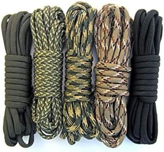 Paracord Planet - 550 Paracord - Five Colors 100 Feet Total