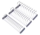 URBAN KRAFT Modular Kitchen Basket Plate Fixer Set OF 3/Tandem Box Drawer for Kitchen/Plate Organizer for Kitchen Cabinet/Plate Holder/Thali Stand - Plate Rack for Kitchen ((Plate+Thali+Saucer) Stand)