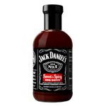 Jack Daniel’s® Sweet & Spicy BBQ Sauce • Whiskey-Infused Gourmet Flavor with a Bold Kick, 19.51 oz ℮ 473 ml ℮ 553 g