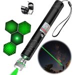 Laser Light USB Rechargeable Green Laser Pointer, 2000 Metres Laser Pointer High Power Pen, Cat Laser Toy, Long Range Green Laser Pointer for Presentations, Stargazing, Hiking (Green Light)