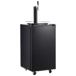 Commercial Single Tap Kegerator, 97L Full Size Draft Beer Dispenser with Digital Temperature Control (32°f-50°f), Stainless Steel Keg Cooler with Locking Casters & Drip Tray for Home Bar, Office