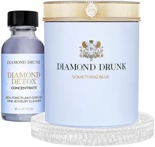 Diamond Drunk The Starter Collection - Non-Toxic, Fine Jewelry Cleaning Kit for Diamond, Gold, & Platinum Rings & More - 2 Months Supply of Safe, Sustainable Cleaner to Restore Shine - Bridal Blue