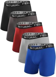 Natural Feelings Mens Underwear Polyester Boxer Briefs for Men Pack Stretch Performance Quick Dry Sports Underwear M