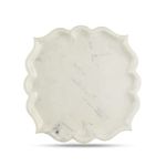 Stone Essential White Marble Maroc Serving, Fruit Platter, 24.2 cm Diameter