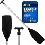 Five Oceans 4-Feet Canoe Paddle - Boat Paddle, T-Handle Oar Paddle for Canoe, Kayak and Small Boats - Corrosion-Resistant Floating Boat Paddles Marine-Grade Aluminum and Heavy-Duty Plastic - FO4722