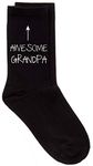 60 Second Makeover Limited Awesome Grandpa Black Calf Socks Fathers Day Birthday