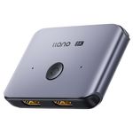 llano 8K HDMI Switch, HDMI2.1 High Speed 48Gbps Bi-Directional Switcher Splitter Supports 8K@60Hz 4K@120Hz HD2.3, Aluminum HDMI Switcher Selector for PS5 Xbox Roku Projectors Monitors