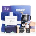 Dosuarue Get Well Soon Gifts for Men, 10 Pieces Sick Care Package for Men, Unique gifts Baskets with Throw Blanket 14oz Insulated Mugs for After Surgery Recovery Cancer Chemo Sympathy Inspirational
