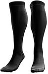 aZengear Compression Socks for Women, Men, Anti DVT Air Flight Travel Ski Knee-High Stockings, Swollen Legs, Varicose Veins, Running, Shin Splints Calf Pressure Support, Sports (Black, S/M)