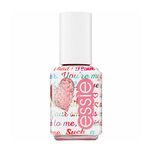 Essie Galentines 2019 Collection Matte Glitter Top Coat Nail Polish, White and Pink