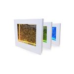 Playlearn Sensory Light 22cm Glitter Filled Square for Kids Sensory Room,LED Color Changing Mood Infinity Light,Portable USB Operated Night Desktop Bedside Table Light Sensory Lights Home Decor