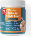 NOVEHA Eye Supplement for Dogs (90 Chews)- Vision Support with Lutein + Vitamin C & Astaxanthin Antioxidants - Dog Vitamins for Eyes + Fish Oil for Omega 3 EPA - Made in USA