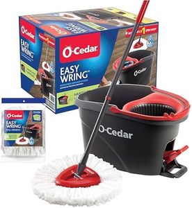 O-Cedar Easywring Microfiber Spin Mop & Bucket Floor Cleaning System with 1 Extra Refill