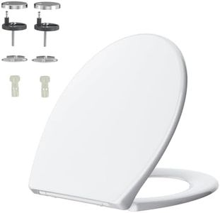 Rainsworth Nano Glaze Abattant Wc Avec Frein De Chute Forme O,Cuvette Toilette avec Frein de Chute,Couvercle De Lunette Wc Antibactérien De Conception Ergonomique,Abattants Wc Blanche Universelle