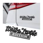 XINLIYA Classic We The People Edition Emblems, 3D Full Metal Car Decals with Strong Adhesive, Personalized Decoration Labels Car Badges, Auto Fender Body Embossed Stickers for Truck SUV (Black/White)